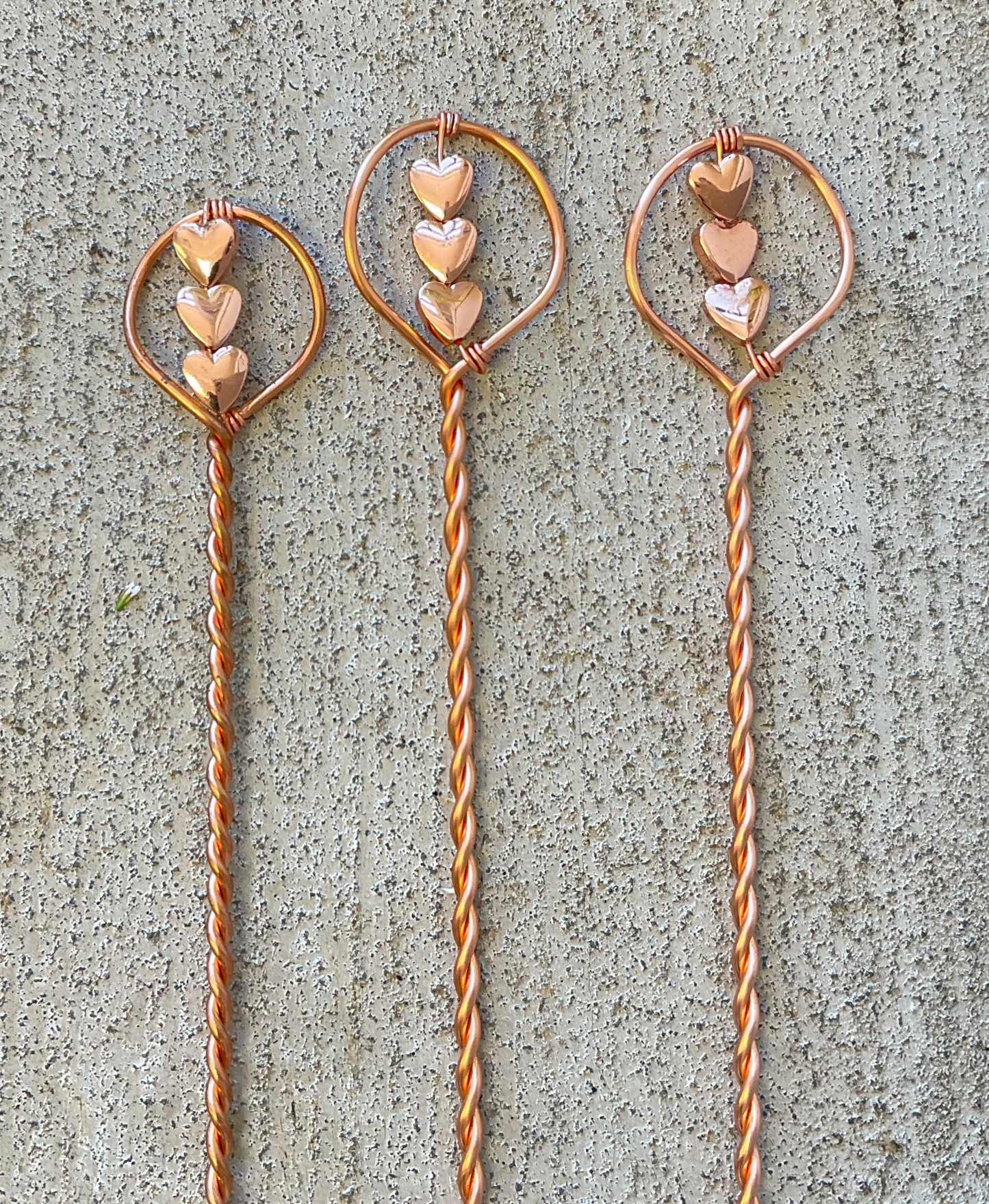 Hematite and Copper Garden Stake